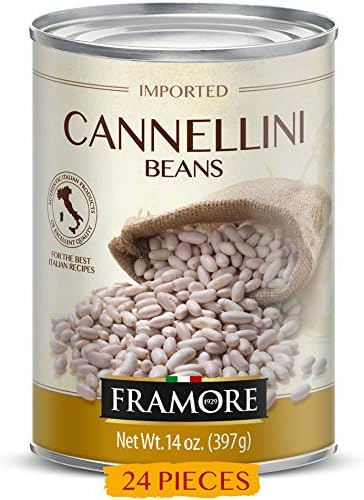 FRAMORE, Cannellini Beans Canned white kidney fourteen ounce pack of twentyfour Imported from Italy