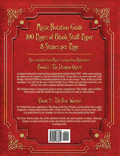 Staff Paper: Blank Music Manuscript Paper, 8.5 x 11, 100 pages plus a Guide to Music Notation. (Music Composition Adventures) - Image 2