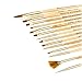 Beaute Galleria 15 Pieces Nail Art Brush Set for Detailing, Striping, Blending, One-Stroke Nail Art with Gel Brushes, Painting Brushes, 3D Brush, Dotting Tool, Fan Brush and Liner