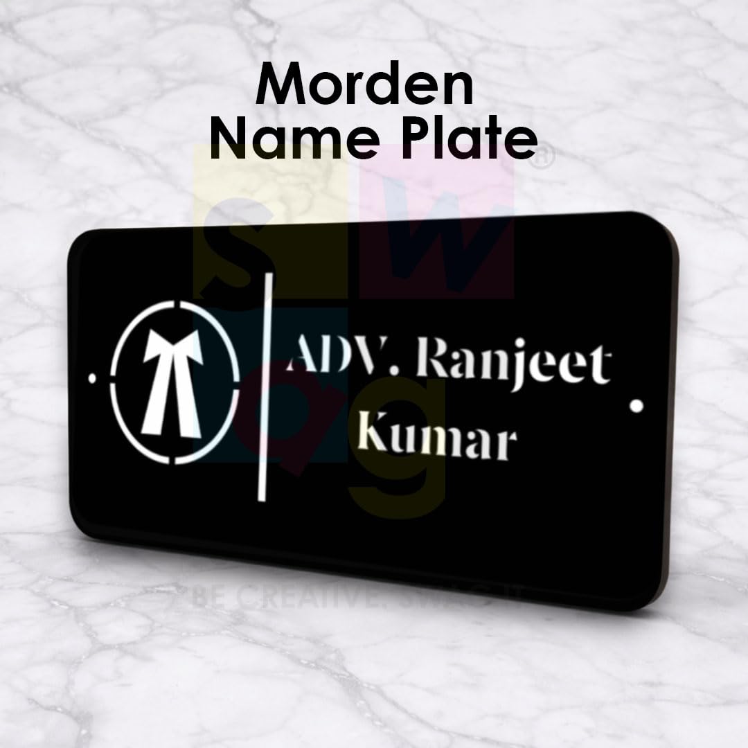 Personalised Advocate Name Plate Acrylic Lawyer Office Door Sign Name Board — Amazon image 5
