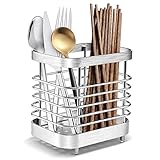 【Optimale Abmessungen für effiziente Lagerung】Der küchenutensilien halter ist 10 cm lang, 7.5cm breit und 10.5 cm hoch und bietet reichlich Platz für eine Vielzahl von Küchenutensilien. Spatel, Löffel und Flaschenöffner einfach ordentlich anordnen und haben bei Bedarf schnell Zugriff darauf.