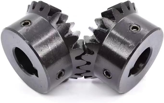 Pinion Engine Gear,Tooth Gear,Motor Pinion Gear,2pcs Straight Bevel Gear 1.0 Module 15/20/25/30 Teeth Steel 90° Vertical Directional Drive Steering Gear M4 5mm 6 8 6.35 Bore G-S (Color : 1.0M, Size