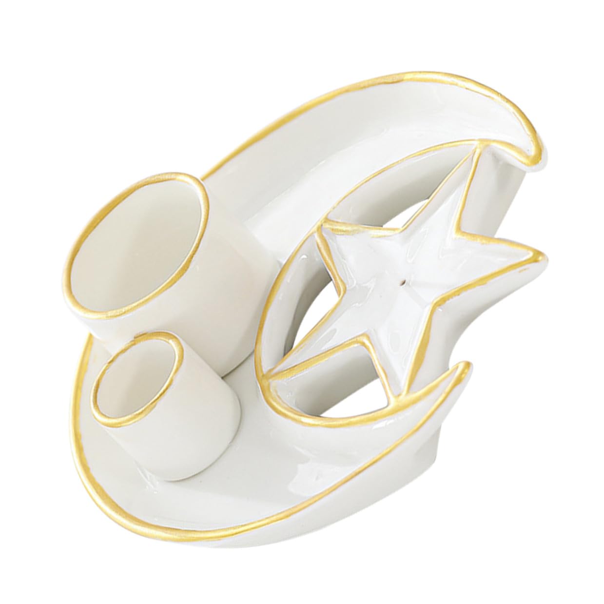 SHINEOFI Quemador de Incienso de Cerámica Multifunción Aroma a Hierbas, Bandeja Decorativa Día y Noche, Porta Incienso para Varillas, Adecuado para Aromaterapia y Decoración del Hogar