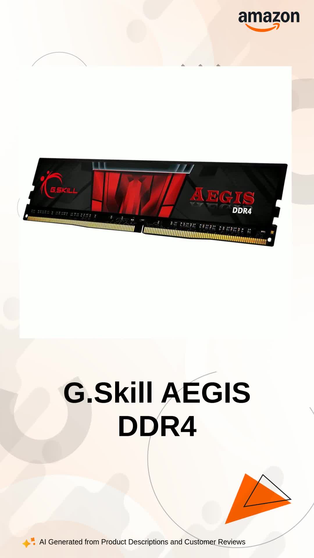 メモリー G.Skill Aegis DDR4 16GB 3200MHz G.SKILL Aegis DDR4 16 Go Mémoire RAM