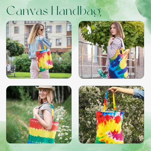 Shinylin 12 Pcs Tie Dye Canvas Tote Bags Bulk Book Lovers Totes by Shinylin - Used condition - Image 2