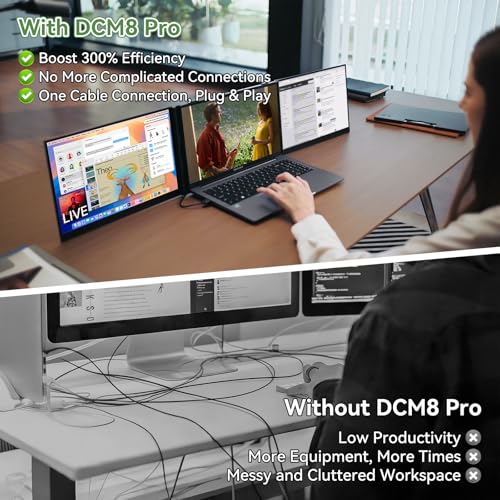 Image of Blackview Laptop Screen Extender, 2.2 lb Ultra-Light, One-Cable Connection, 15.6 inch Triple Screen Laptop Monitor Extender, TUV Eye-Care, Business Travel, Mac, Windows, ChromeOS, Switch