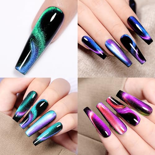 Set de esmalte de uñas gel 9D Cat Eye 8 colores miniatura 4