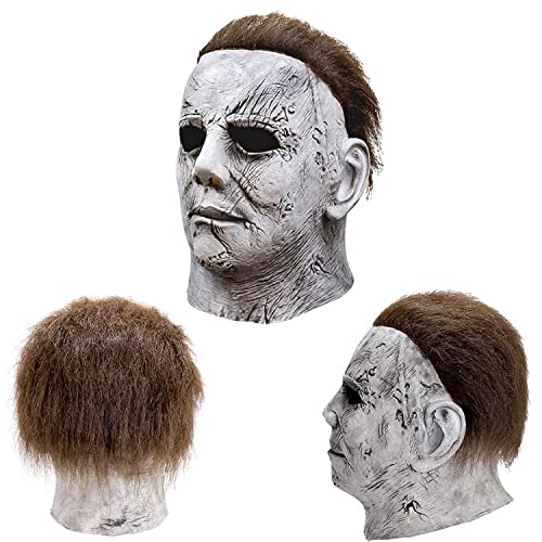 SC Products Michael Myers Mask Adult 100% Natural Latex, White - Image 2