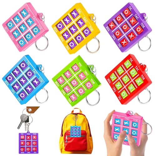 Image of 24PCS Tic Tac Toe Game Party Favors Goodie Bags Stuffers for Kids 4-8 8-12 | Birthday Classroom Treasure Chest Carnival Prizes Box Toys Bulk Keychain Pinata Filler Back to School Student Return Gifts
