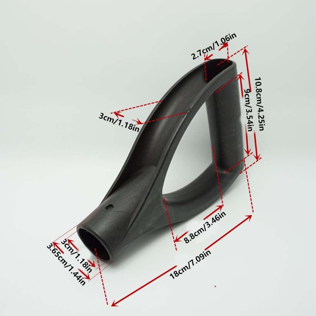 Manico a vanga Forca da giardino Manico a pala Impugnatura in plastica forma di D per strumenti di scavo e rastrello Sostituzione forcella nera