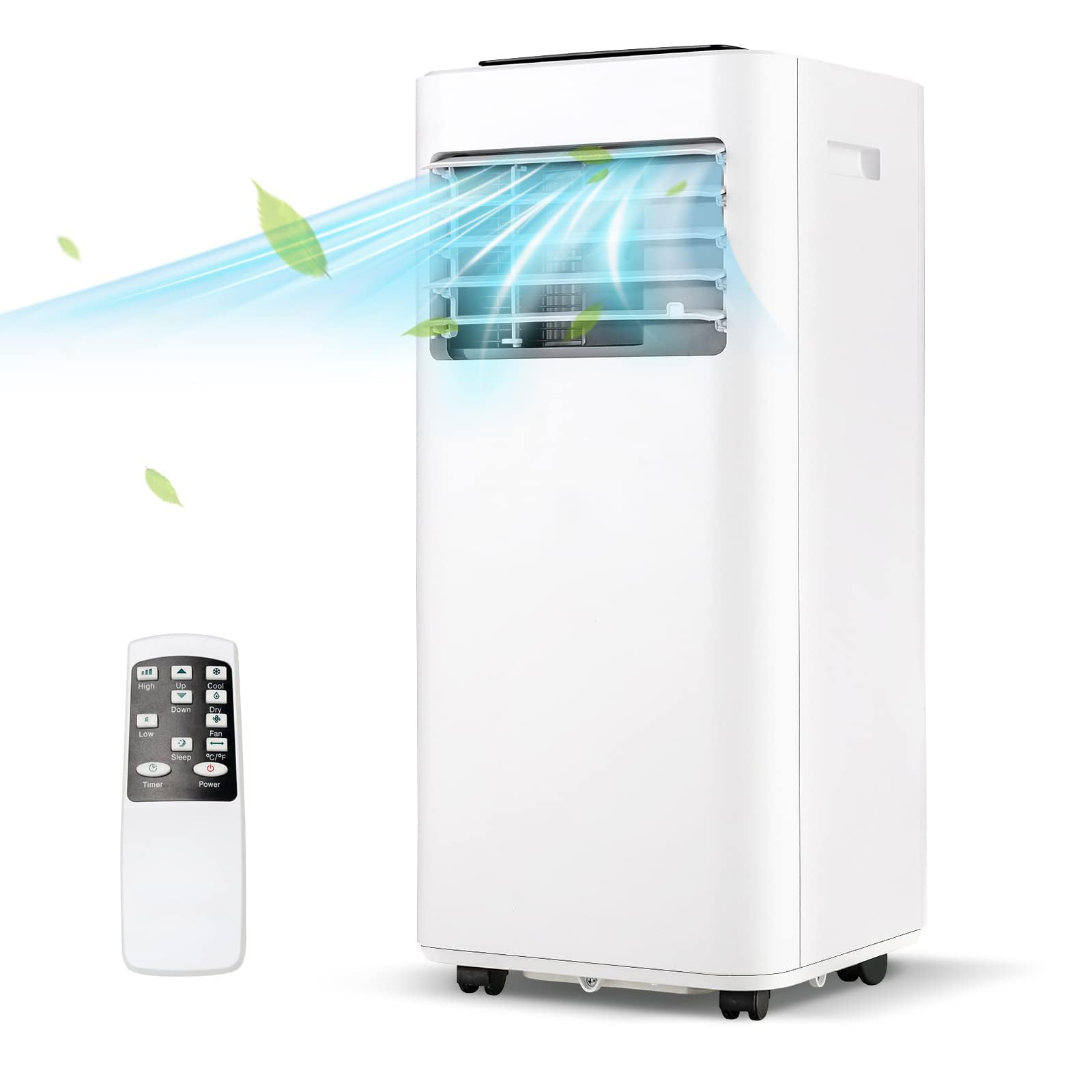 DORTALA Portable Air Conditioner 8000 BTU 3-in-1 AC Cooling Unit with Dehumidifier 24H Timer Remote Control Window Kit