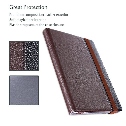 Procase Surface Pro 7 / Pro 6 / Pro 2017 / Pro 4 / Pro Lte/Pro 3 Case - Folio Cover Case For Microsoft Surface Pro 6 / Pro 2017 / Pro 4 / Pro Lte/Pro 3, Compatible With Type Cover Keyboard –Brown #TOP4