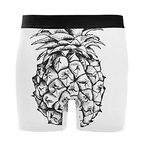 Calzoncillos bóxer para hombre Vnurnrn ropa interior elástica cómoda piña blanco negro pack 2