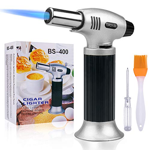 Culinary Blow Torch, Inpher Chef Cooking Torch Lighter, Butane Refillable, Flame Adjustable
