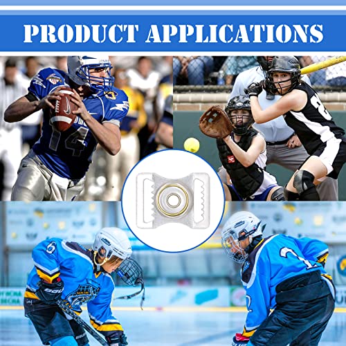 10 Pack Sports Helmets Buckle Stainless Steel Snap Chin Strap Buckle Helmet Repair Kit For Youth Football Baseball Hockey Sports #TOP4