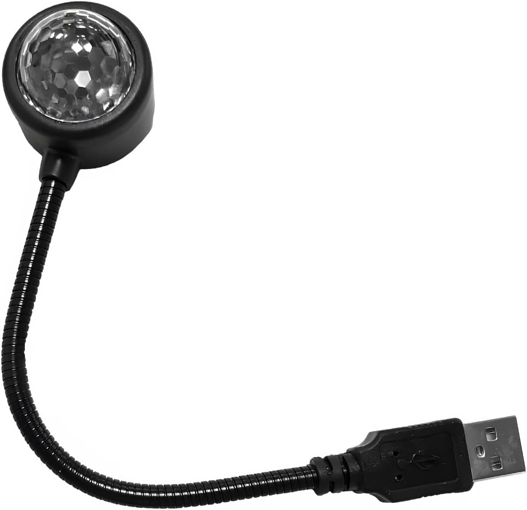 USB Star Night Light Projector, Adjustable Sound Activated Car Roof Atmosphere Lamp, Portable Romantic LED Auto Interior Ambient Light for Car, Bedroom, Party, Ceiling