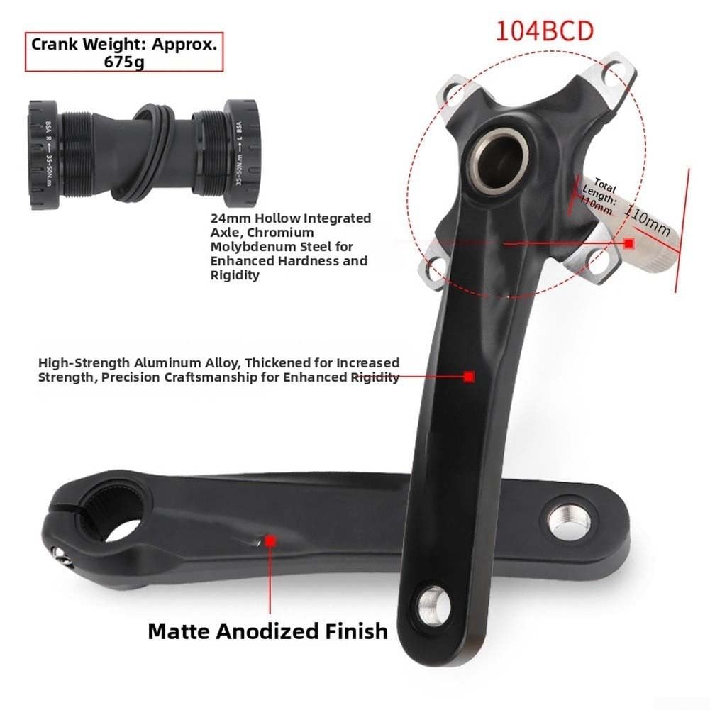Bielas MTB 104BCD Aleación Aluminio 32T Negro
