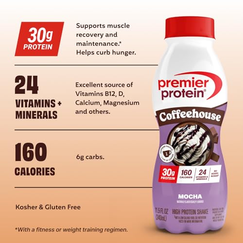 Premier Protein COFFEEHOUSE 30g Protein Shake, Mocha, 12 Pack - image 4