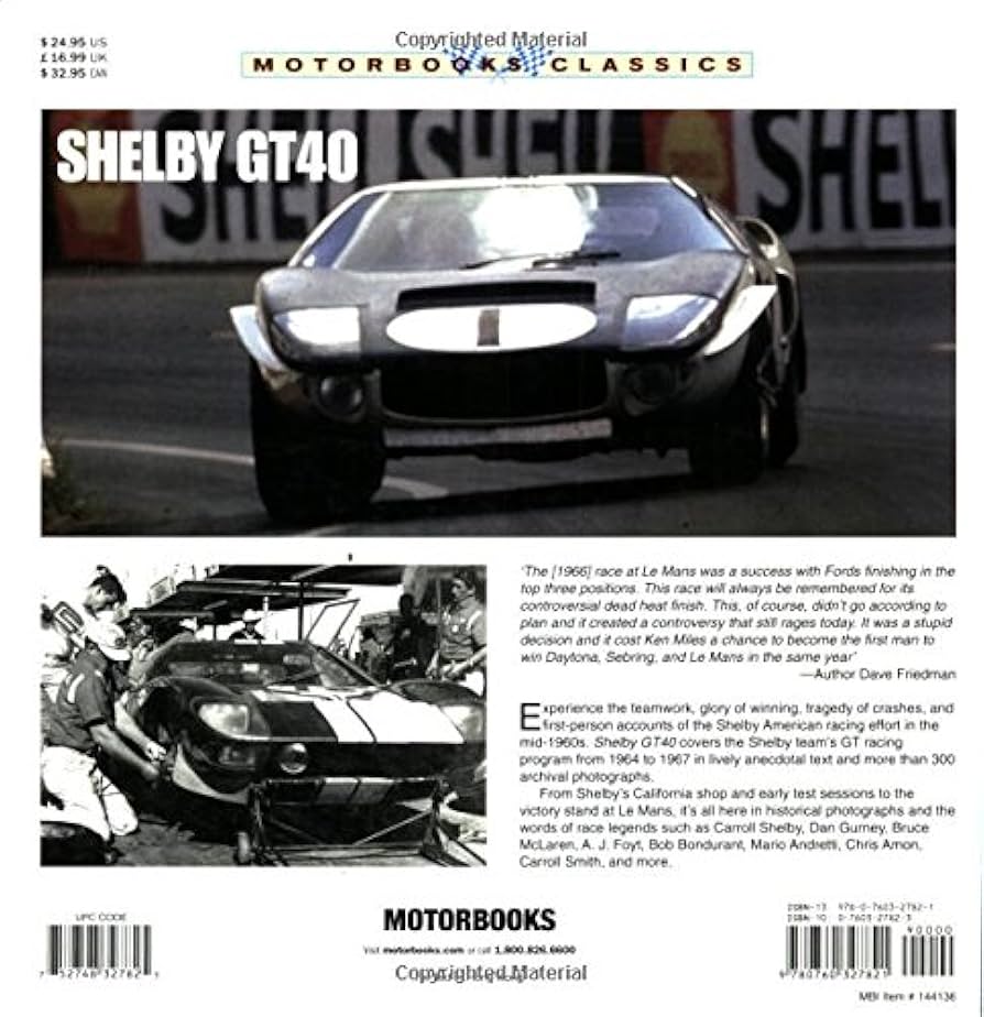 洋書 SHELBY GT40 shelby-gt40-mkii-50th-