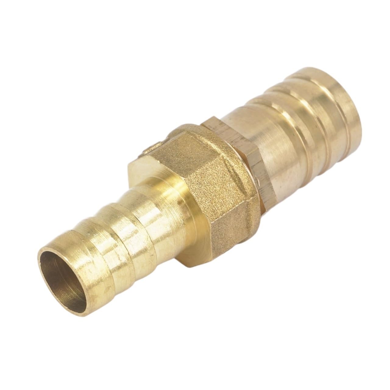 zorfar Reduce Tube Barbed 4/5/6/8/10/12/14/16/19/25/32mm Brass Hex Tube Reducer Hose Fitting for Fuel Gas Water 1pcs(8mm to 14mm)