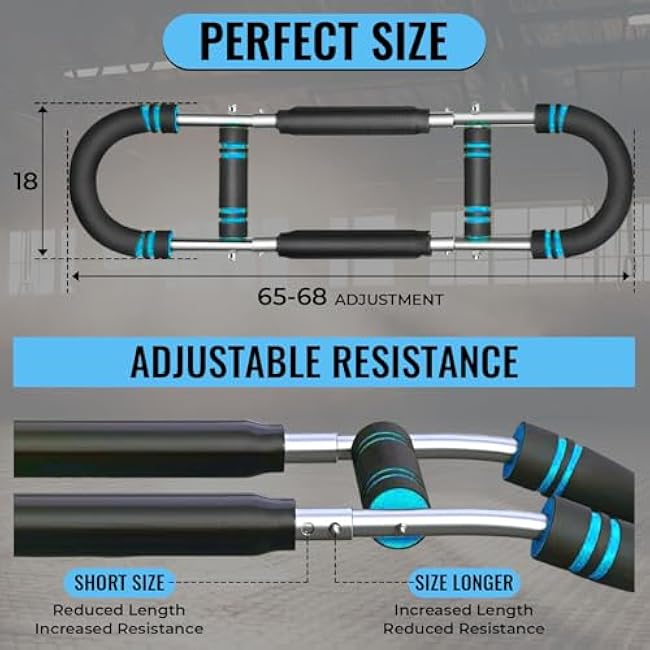 Twister Arm Trainer 40¨C100LB | Adjustable Resistance Levels | Heavy-Duty Chest & Arm Workout Equipment | Portable Power Bar with Detachable Design | Home Gym Fitness Tool for Men & Women