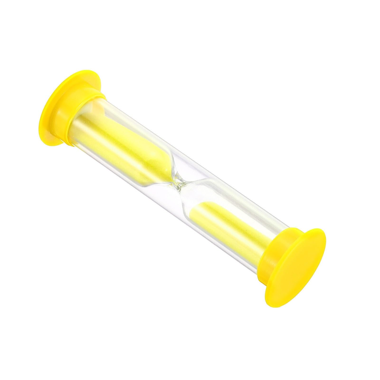 Temporizador de arena de 2 minutos, reloj de arena cubierto de acrílico, temporizador de reloj de arena para aula, juegos, cepillado de dientes, ejercicio, amarillo (paquete de 24)
