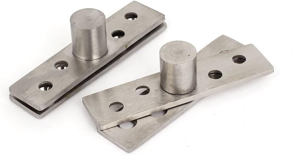 Sourcingmap 75mm Length Stainless Steel 360 Degree Door Pivot Hinge 2 Pcs, 75mm x 18mm,2 pcs