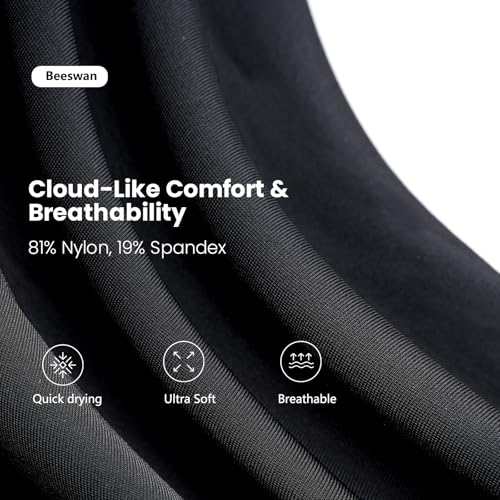 Beeswan 2026 Upgrade Stretch Active Pants for Women Over 50, Women's Hiking Cargo Travel Pants Women Black