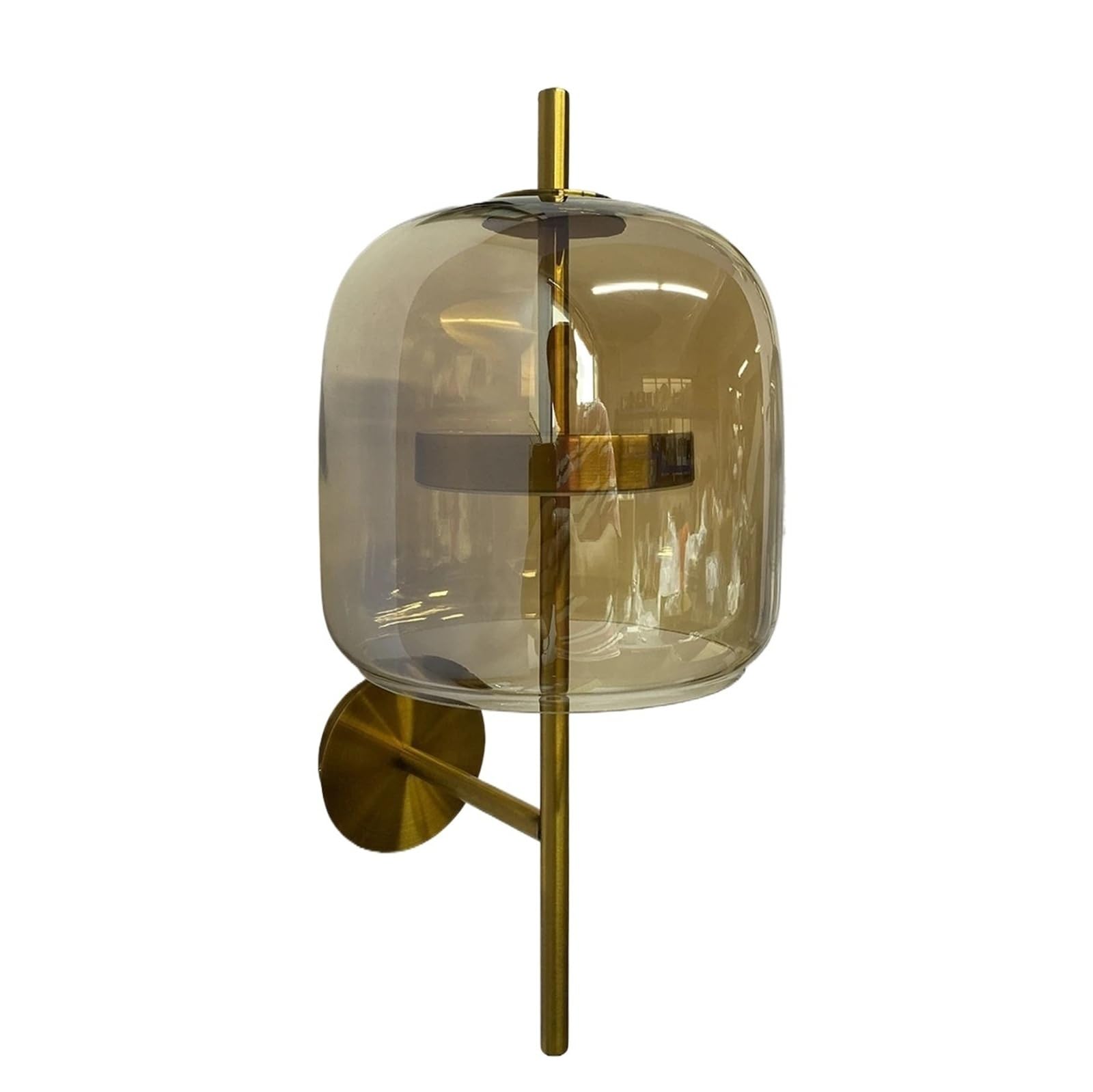 Kexcftg Tricolor European Creative Simplicity Led Wrought Iron Glass Wall Lamp Living Room Corridor Study Bedroom Decorative Lighting Lamps(,A -1)