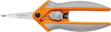 Fiskars RazorEdge Micro-Tip Easy Action Scissors - 6 - Stainless Steel Fabric Scissors - Arts and Crafts - Orange