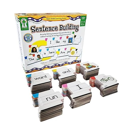 Key Education Sentence Building for Kids—Sight Word Builder for Early Reading, Speech, Writing, Language, Literacy Resource for Kindergarten-2nd Grade