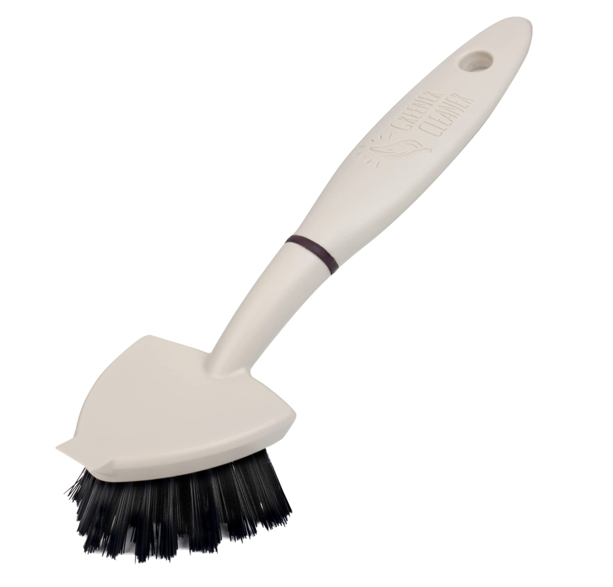 Greener Cleaner 100% Recycled Plastic Pot & Pan Brush, Cream