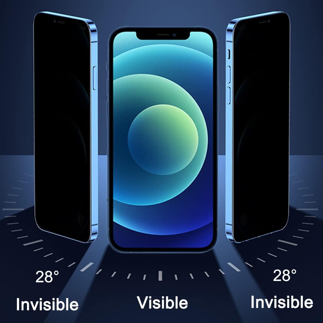 patible with iPe 12/iPe 12 Pro Screen Protector, Anti-Spy