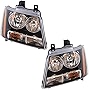 Brock Replacement Driver and Passenger Set Headlights Compatible with 2007-2014 Tahoe Suburban 2007-2013 Avalanche Pickup Truck