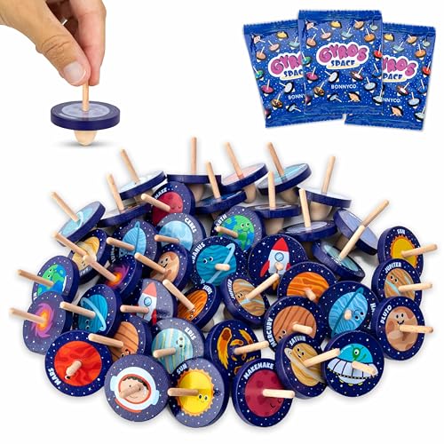 BONNYCO Peonza Madera Galaxia, Pack 40 Regalos Cumpleaños Niños Colegio. Detalles Cumpleaños Niños, Relleno Piñata Infantil. Regalitos Invitados Espacio, Regalos Alumnos Primaria. Juguetes Sorpresas BONNYCO Peonza Madera Galaxia, Pack 40 Regalos Cumpleaños Niños Colegio. Detalles Cumpleaños Niños, Relleno Piñata Infantil. Regalitos Invitados Espacio, Regalos Alumnos Primaria. Juguetes Sorpresas