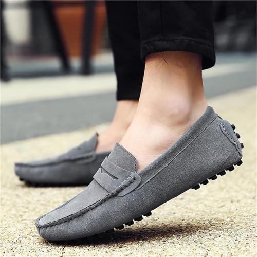 Image of PPXID Men's Dress Loafers Slip On Casual Shoes Lightweight Soft Penny Loafers Suede Driving Boat Shoes Moccasins