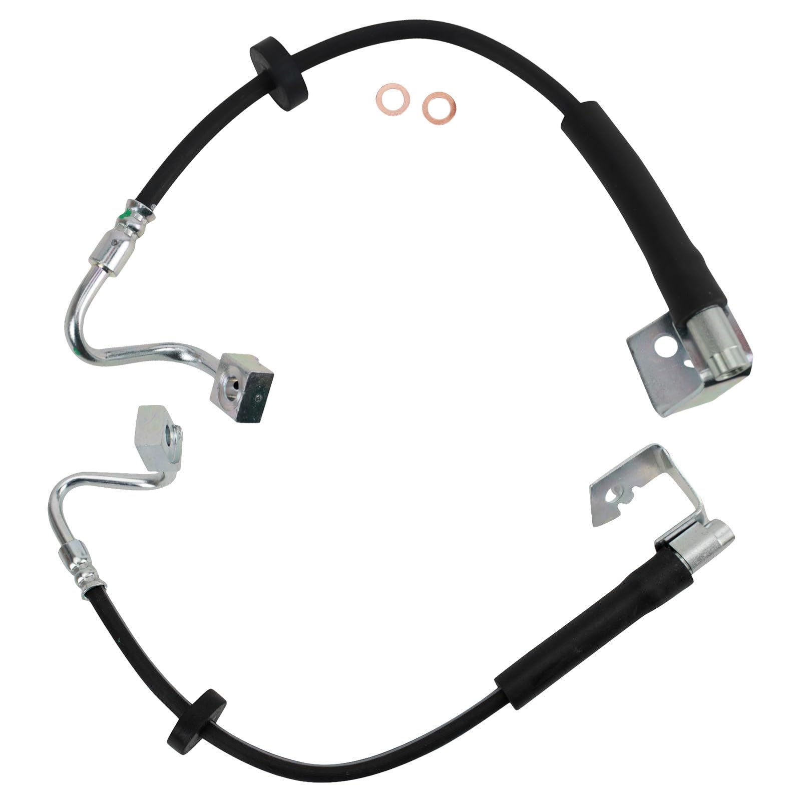 TRQ Front Brake Hose Set 2 Piece