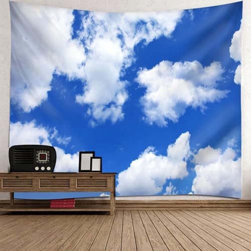 Tissu paysage ciel et nuages pour habiller un mur vide de chambre d adulte