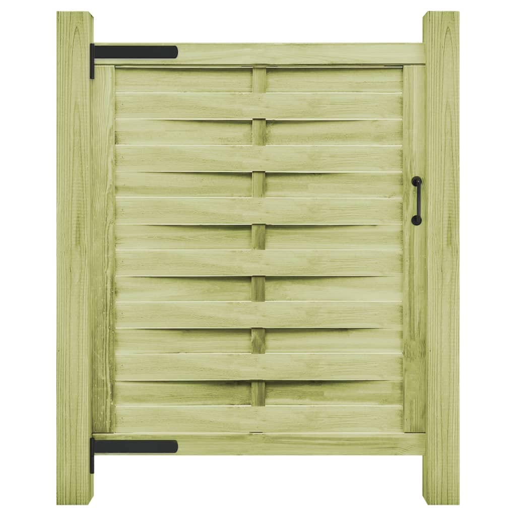 Cancello da giardino in legno massiccio, 100 x 125 cm, verde | Legno di pino impregnato in autoclave, resistente alle intemperie, robusto, facile da montare con viti