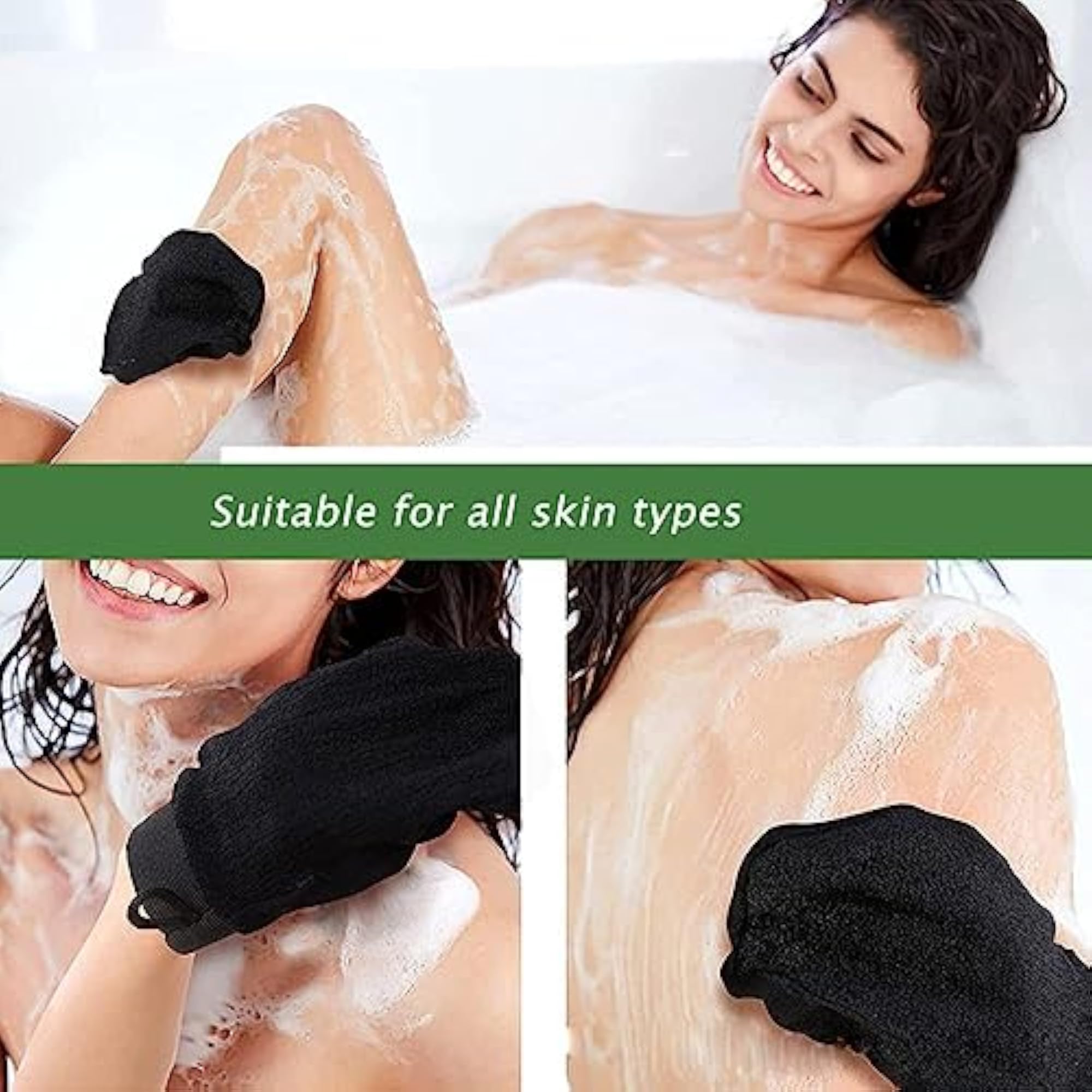Ice Roller with Bath Gloves & Ultra Soft Sponge