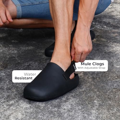 Image of YOHO Glide Clog Sandals for Men | Mule Shape Clogs with Adjustable Straps | Lightweight & Waterproof Cushioned Footwear for Everyday Use