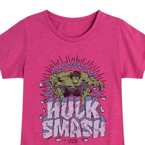Marvel Hulk - Smash - Toddler and Youth Girls Fitted Short Sleeve Graphic T-Shirt3