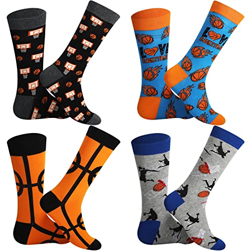 Vicenpal 4 Pairs Novelty Basketball Socks for Men...