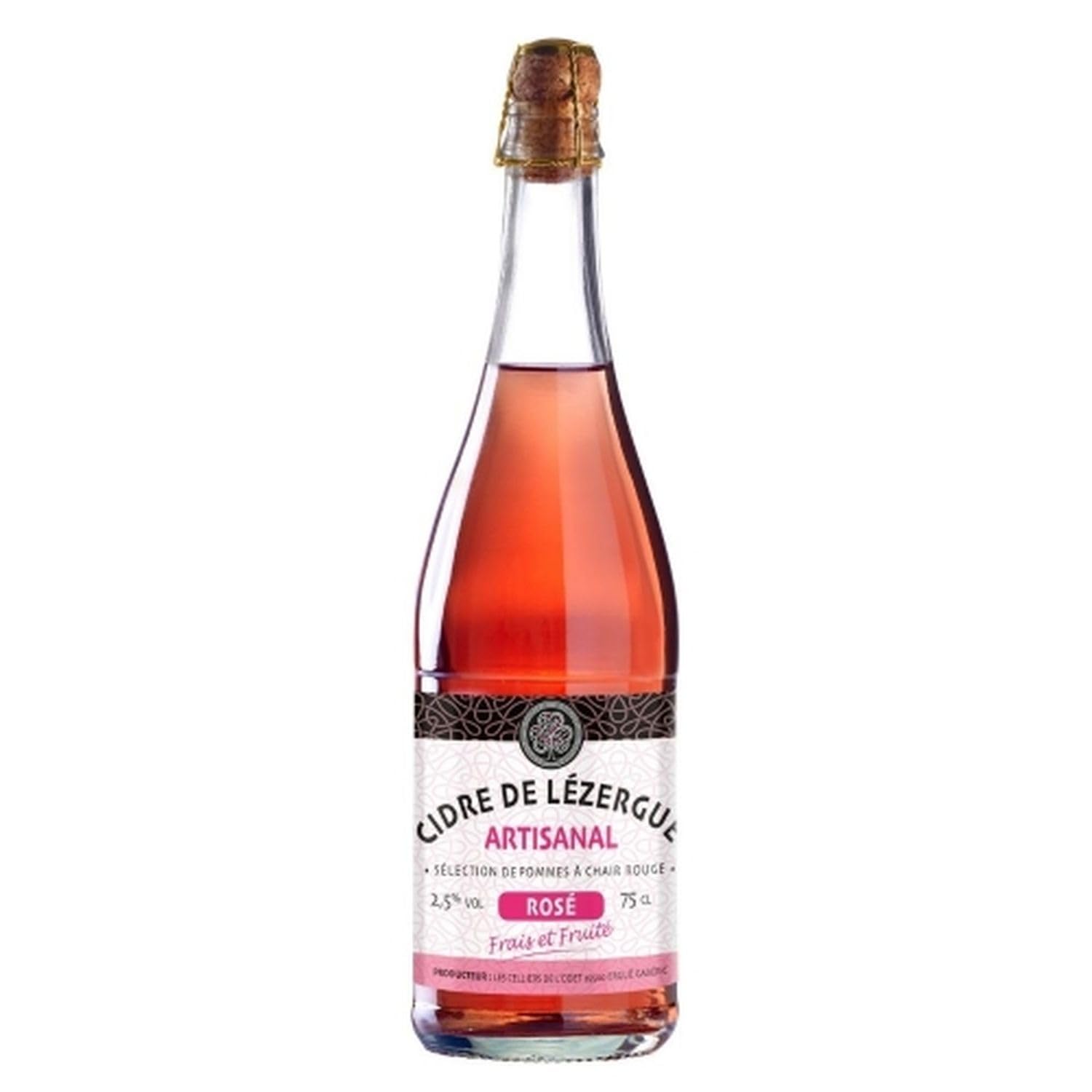 Lot 6x Cidre de Lézergué artisanal rosé - Bouteille 750ml