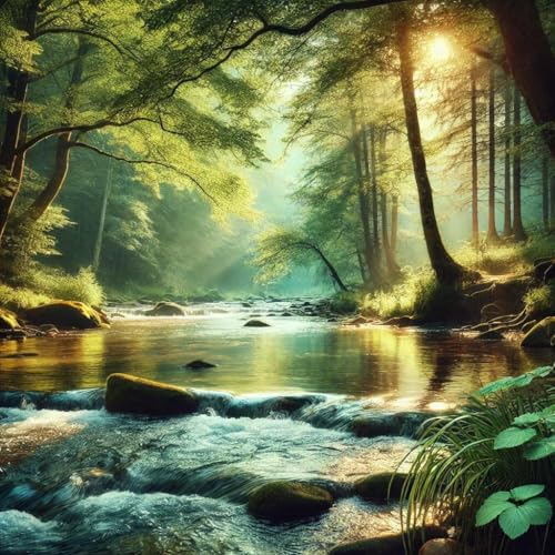 Serenidad de un Río Calmo para la Mente Podcast Por arte de portada