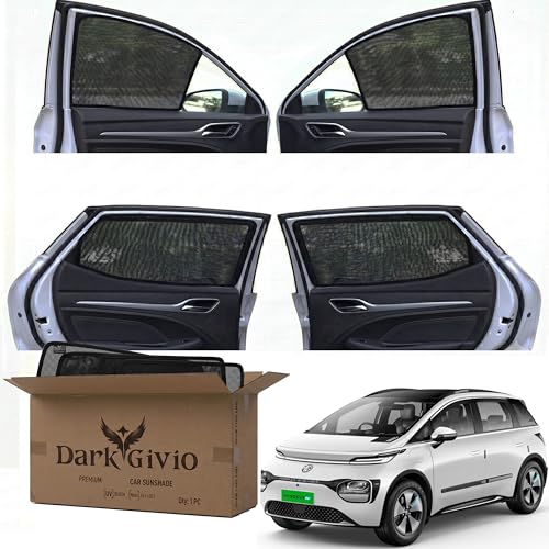 Image of Car Window Sun Shade Protector for Windsor | Exact Fit Non-Magnetic Half Cut Sunshade (Set of 4 /6) | UV Blocker Side Window Car Curtains & Interior Accessory