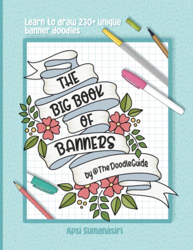 The Big Book Of Banners by TheDoodleGuide | Learn To Draw 230+ Unique Banner Doodles | Apsi Sumanasiri (Apsi's Creative Journaling Collection) image 2