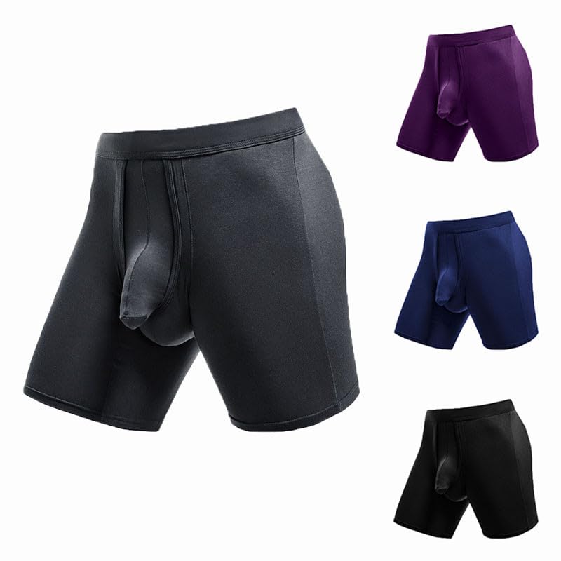 Men’s Total Support Pouch Boxer Briefs, Breathable Cooling, Moisture-Wicking Underwear, Regular, Long-leg and Trunk