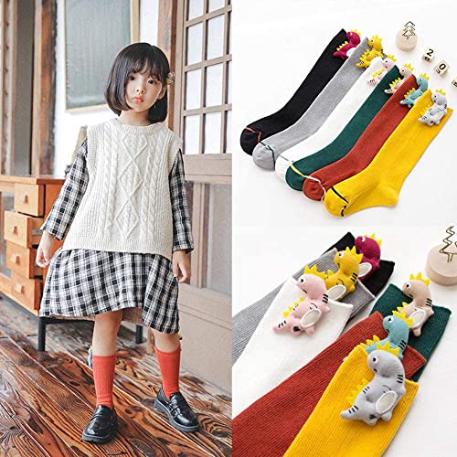 3 Pairs Cute Animal Toddlers Baby Girls Knee High Socks Tube Doll Stockings Warm Cotton Long Socks4