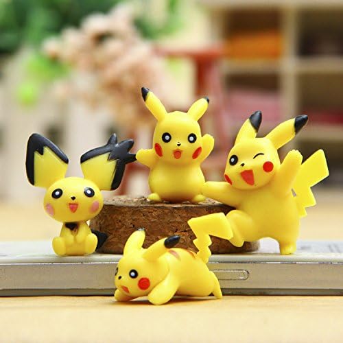 ZOEAST Pikachu Pichu Raichu Pokemon Cartoon Dust Plug 3.5mm Phone Headphone Jack Earphone Ear Cap Dust Plug Charm iPhone 5 5S SE 6 6S Plus Huawei Samsung iPad iPod HTC (4pcs Different Pikachu)